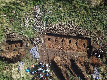 Aerial view of Cairnmore excavation