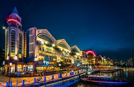Riverside Point in Singapore at night