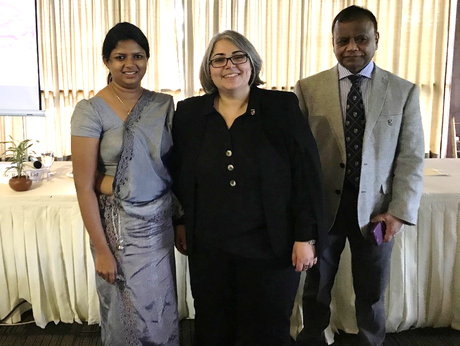 Professor Jayasinghe, Dr Abu Eid and IoD PhD student Mrs Nadisha Piyarathne