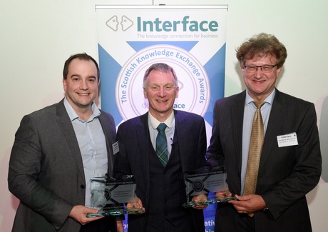 Professor Wiergroch (right) was last year named joint winner of the Knowledge Exchange Champion of the Year at the Scottish Knowledge Exchange Awards.