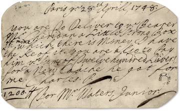 Letter signed by Charles Edward Stuart