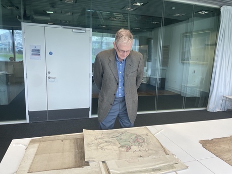 Ken Young Viewing Historic Maps