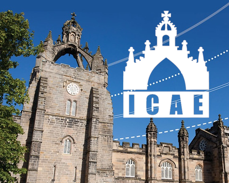 King's College, Aberdeen, overlaid with ICAE logo