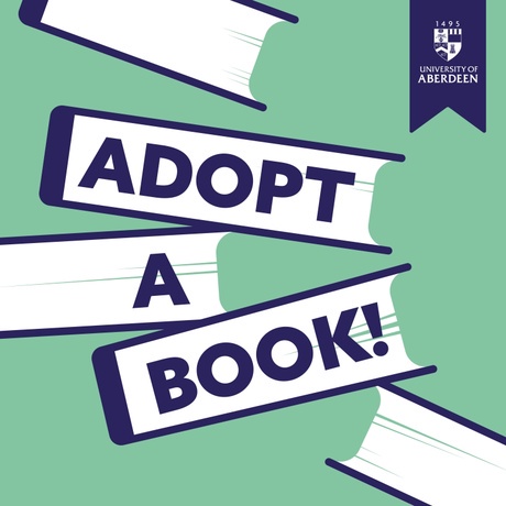 image promoting the library's adopt a book initiative