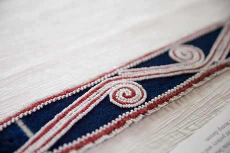 Photograph of Cherokee beadwork from University's collection