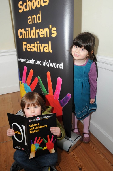 Children at the launch of the Word Festival