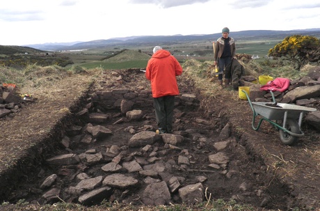 Pictish archaeological dig site at Rarichie, Easter Ross