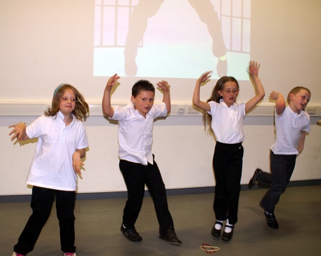 Smithfield Primary pupils demonstrate their dance moves