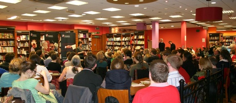 A Cafe Scientifique event at Waterstone's in Aberdeen