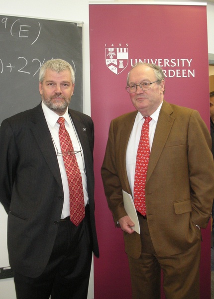 U.S. Embassy Environment and Science Counsellor Jock Whittlesey with Professor Sir Duncan Rice 