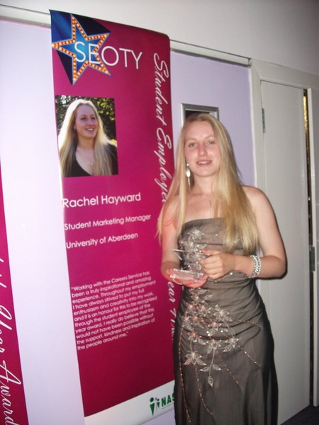 Rachael Hayward was named On-Campus Student Employee of the Year