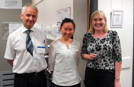 L-R: RCSEd Regional Surgical Adviser & Consultant Surgeon at Aberdeen Royal Infirmary, Mr Euan Munro, Miss Hwei Jene Ng and RCSEd Regional Surgical Adviser & Consultant Surgeon at Aberdeen Royal Infirmary, Aileen McKinley