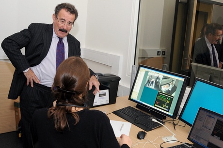 Professor Robert Winston hears about some of the latest technology at the Suttie Centre