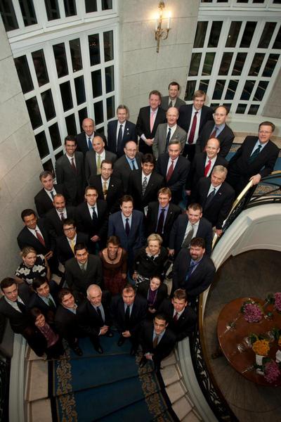 Mark Critchley to the left of Deputy Prime Minister Nick Clegg