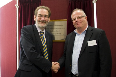 Prof Ian Diamond (left) with Dr Steve Garrett