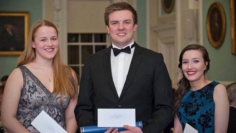 Alice Hamilton (far right) picks up her runners-up prize in the RCSEd Dental Skills 2016 competition | Image: RCSEd