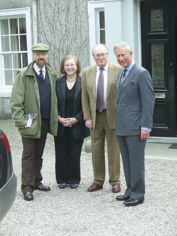 l-r Mac Ellington, Susan Rice, Professor C Duncan Rice, Prince Charles