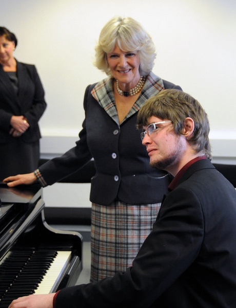Her Royal Highness with music student Paul Murray