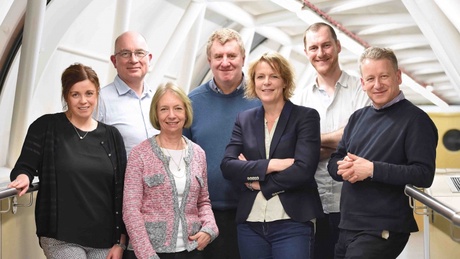 Aberdeen Fungal Group (L-R): Karen McArdle, Al Brown, Alex brand, Gordon Brown, Adilia Warris, Duncan Wilson, Neil Gow
