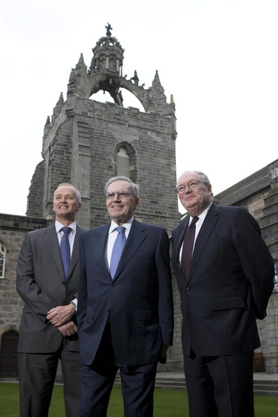 Left to right Colin Parker and Keith Allan, chief executive and chairman of Aberdeen Harbour Board respectivel, and former University Principal Sir Duncan Rice