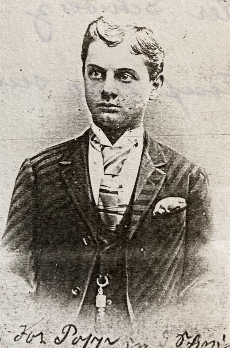 Josef Popp pictured as a young man