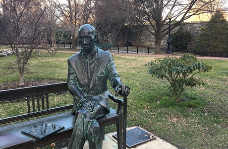 The Karski monument in Georgetown