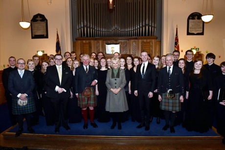 The Duke and Duchess of Rothesay attended the launch event of a new album of Robert-Burns inspired music by Paul Mealor and the University of Aberdeen Chamber Choir