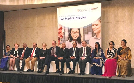 University of Aberdeen and International Institute of Health Sciences at the launch of the new Pre-Medical course in Sri Lanka