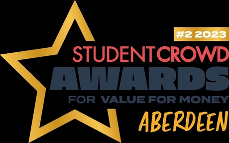 StudentCrowd Awards 2023 Aberdeen 2nd for value for money