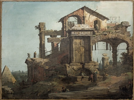 The Ruins of a Temple by Canaletto