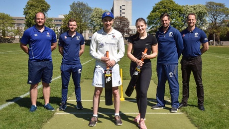 Cricket Scotland members joined our University cricket teams for a skills session