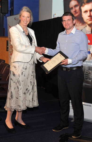Ewan Campbell receives his award