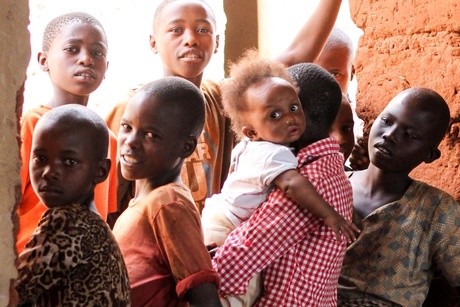 A group of children in Rwanda
