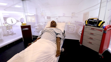 A practice dummy in the University of Aberdeen immersion room