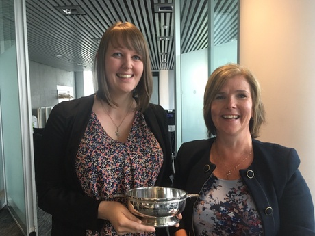 Kathleen Mullay (Leadership award winner) and Gillian Hamilton, Chief Executive Scottish College for Education Leadership