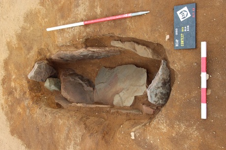 Remains found in Pictish grave at Rhynie by archaeologists from by the University of Aberdeen and University of Chester