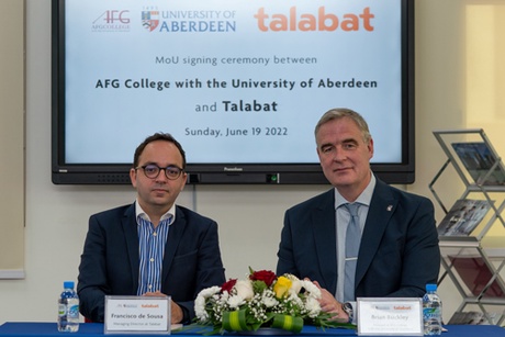 AFG College signs an MoU with Talabat – Qatar