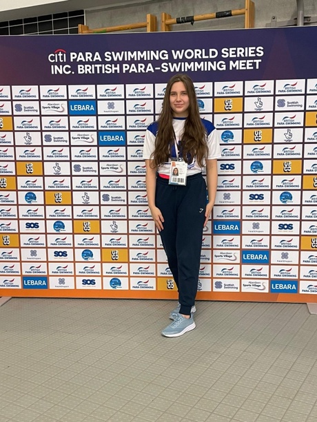 University of Aberdeen student Natalia Chociaj at the World Paraswimming Series