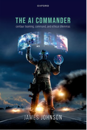 Cover of the book Ai Commander, showing a military commander using digital technology.