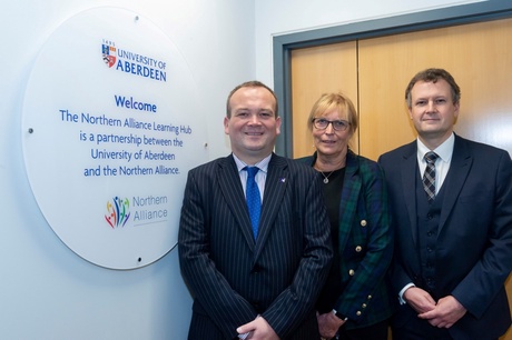 Laurence Findlay, Interim Lead Offiver for the Northern Allicance, Catriona Macdonald, Deputy Head of School of Education and David Gregory, Senior Regional Advisor for Education Scotland's Northern Team