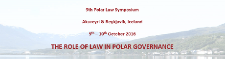 9th Polar Law Symposium Iceland October 2016