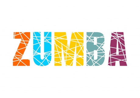 graphic of the word zumba in multiple colours