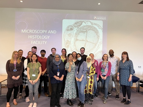 Participants at IMS for the Microscopy Course