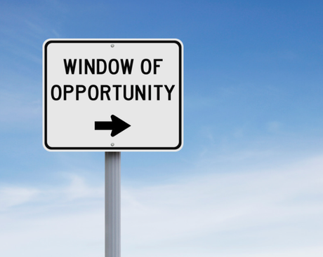 sign saying window of opportunity