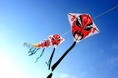 Chinese kites in the sky