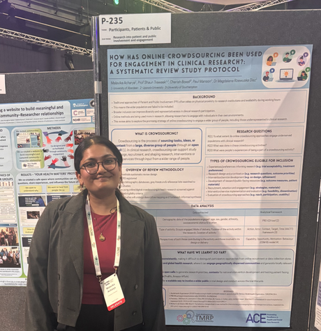 Malavika Archarya with her poster at ICTMC26