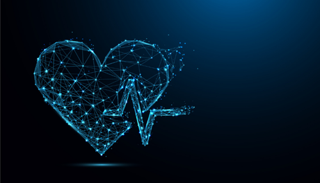 Digital Connections in shape of a heart - Digital Health and Care 2024 Conference Logo