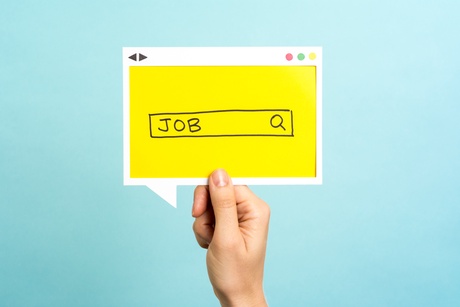 Search bar with job written inside