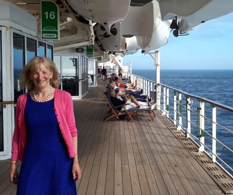 Marjory Harper on the Queen Mary 2