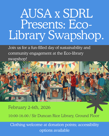 Image shows tables and stalls which display clothes and people are wpndering around them